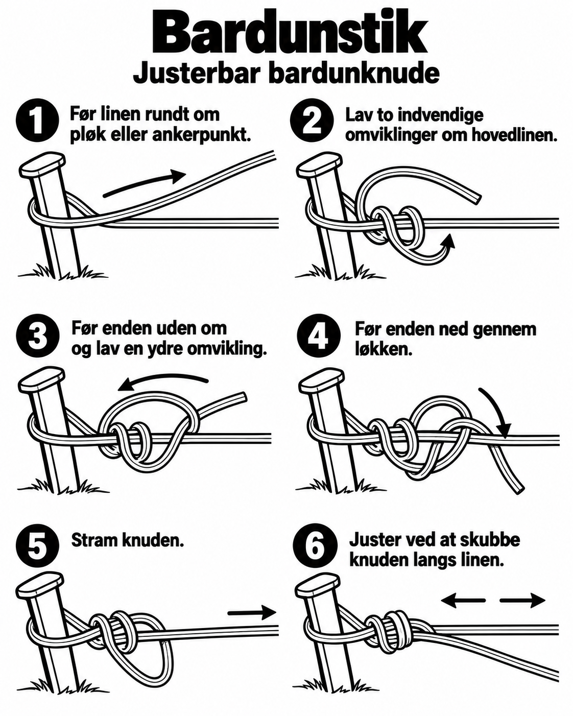 Bardunstik trin for trin