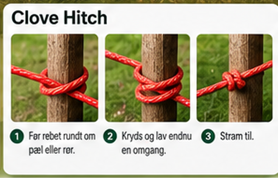 Clove Hitch trin for trin