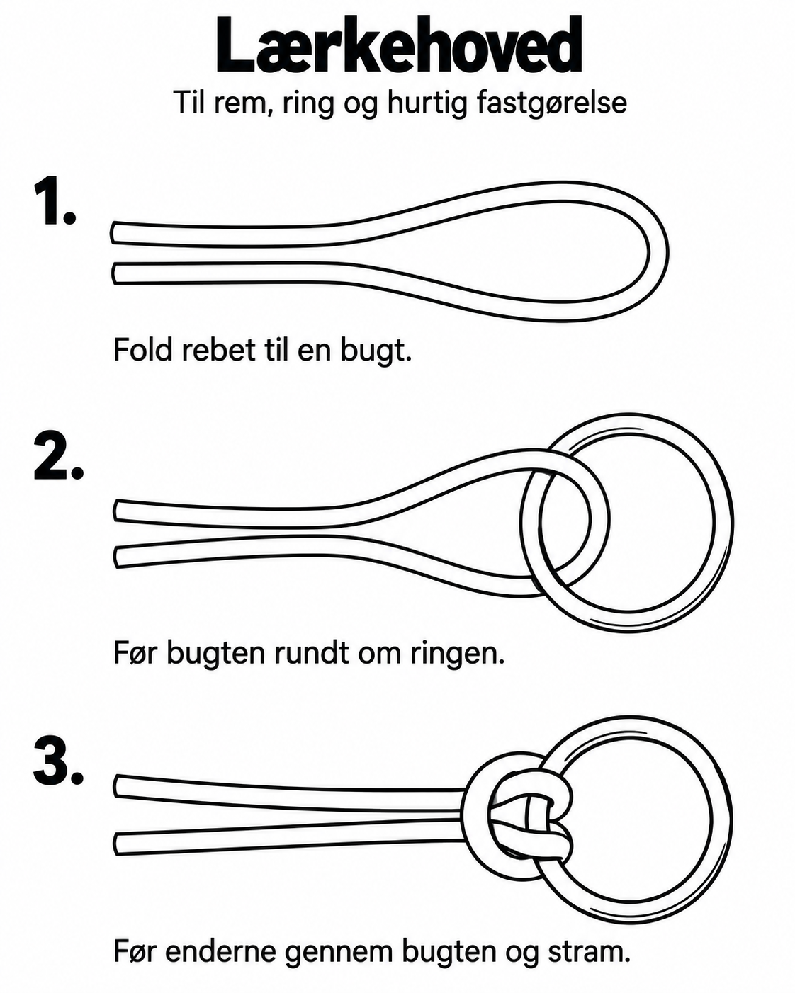 Lærkehoved trin for trin